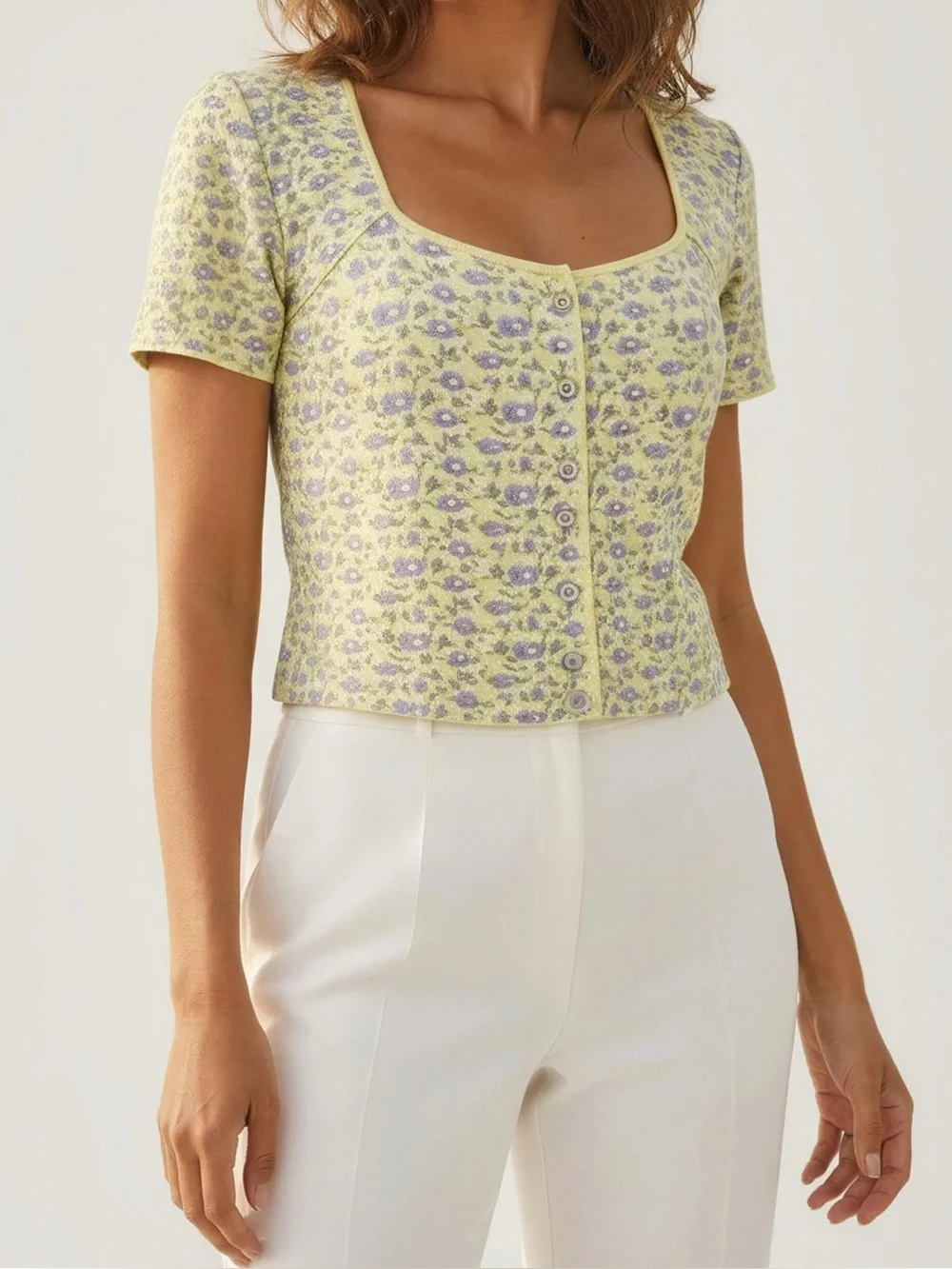 ROUJE PARIS Tino Knit Top, Moutarde, FR42/US10